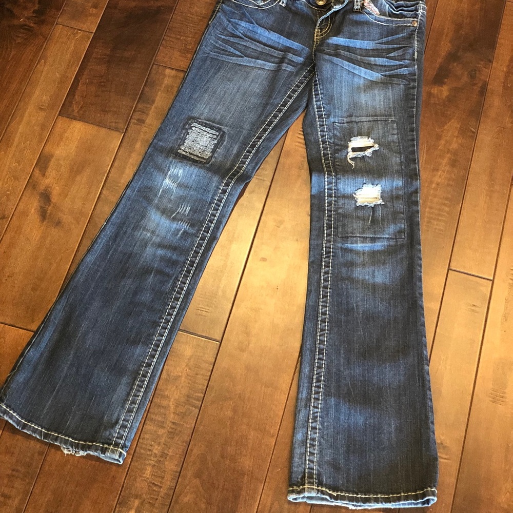 Amethyst Distressed Denim